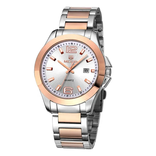 Megir M-5006L Quartz Dualtone Stainless Steel Chain Women’s watch