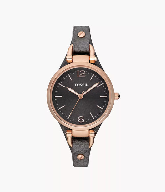Fossil ES3077 Georgia Smoke Leather Quartz Women’s Watch