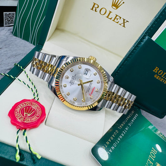 Rolex Datejust Dimmond Dial Pearl Automatic Stainless Steel Chain Men’s Watch