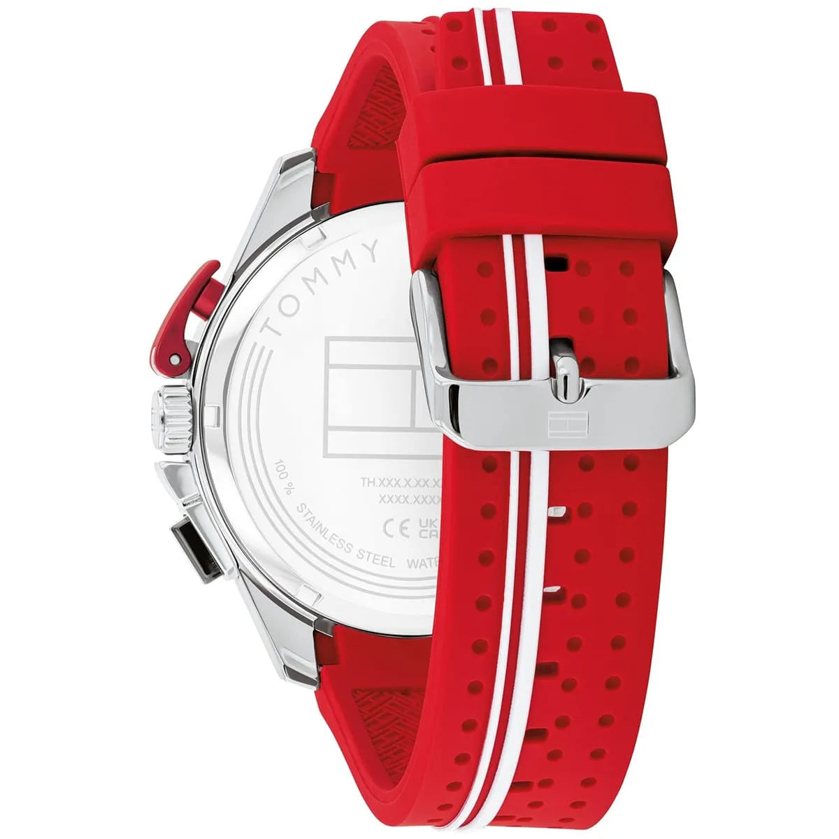 Tommy Hilfiger TH1792170 Chronograph Quartz Red Dial Silicon Strap Men’s Watch