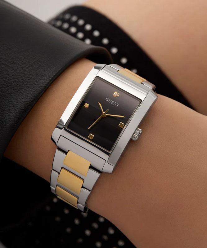 Guess Bonnie GW0876L3 Quartz Black Dial Silver & Golden-Tone Stainless Steel Chain Lady's Watch