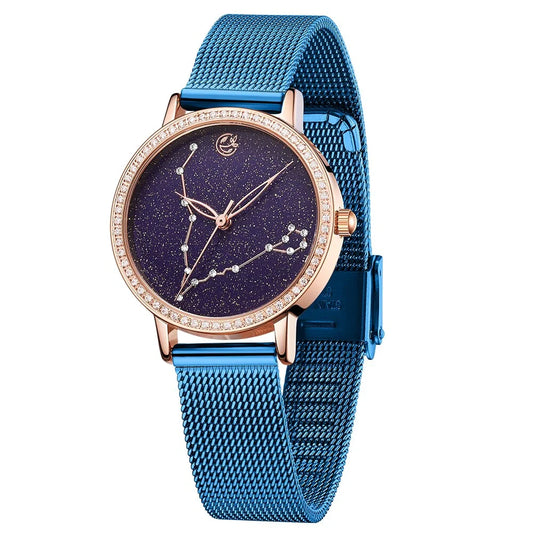 Megir M-7024 Quartz Blue Stainless Steel Chain Women’s watch