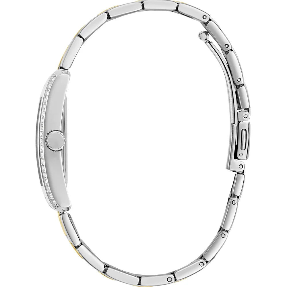 Guess Bonnie GW0874L2 Quartz "Emerald Green" Dial Silver & Golden-Tone Stainless Steel Chain Lady's Watch