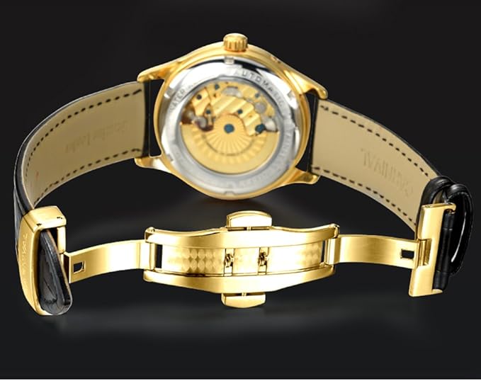 Carnival 8762g Kinetic Power Display Automatic Stainless Steel Dial & Genuine Leather Strap Men’s Watch