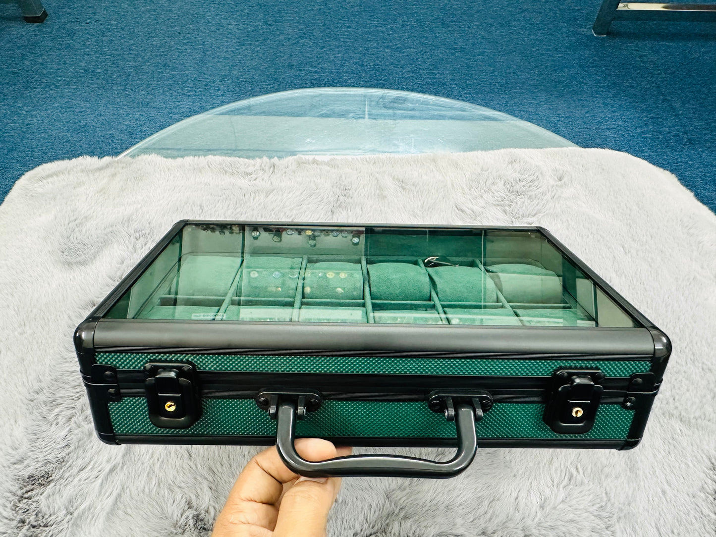 Aluminium Box 12 Slot Green Color
