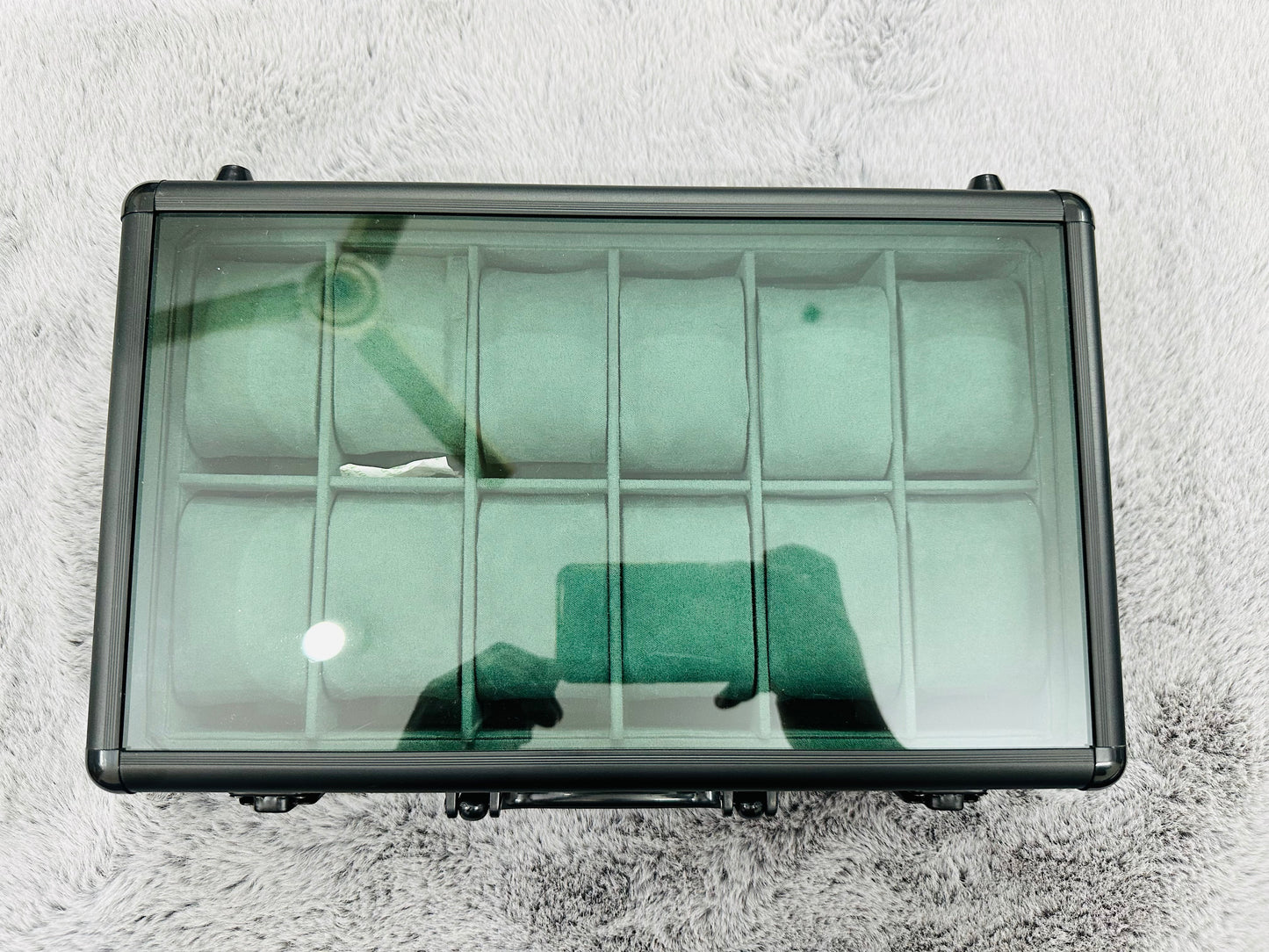 Aluminium Box 12 Slot Green Color