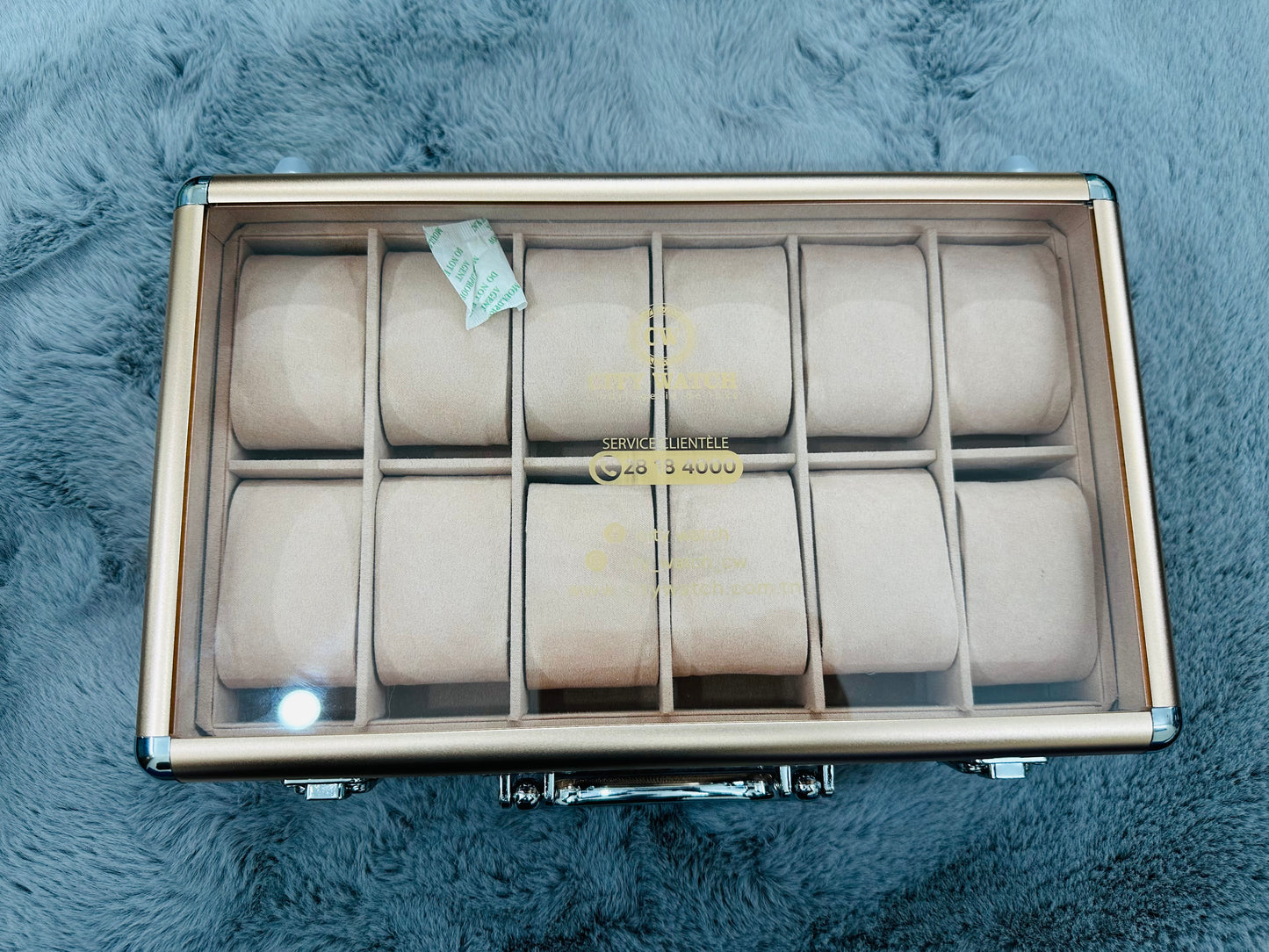 Aluminium Box 12 Slot Rose Gold Color