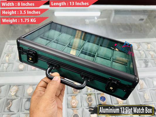 Aluminium Box 12 Slot Green Color