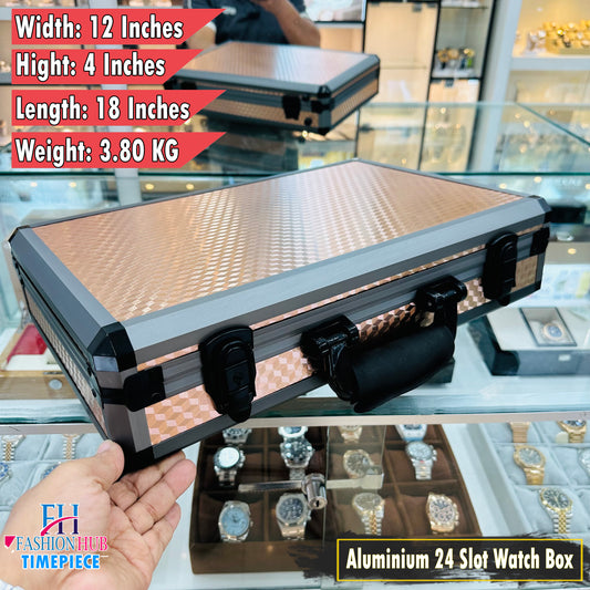 Aluminium Box 24 Slot Rose Gold Color