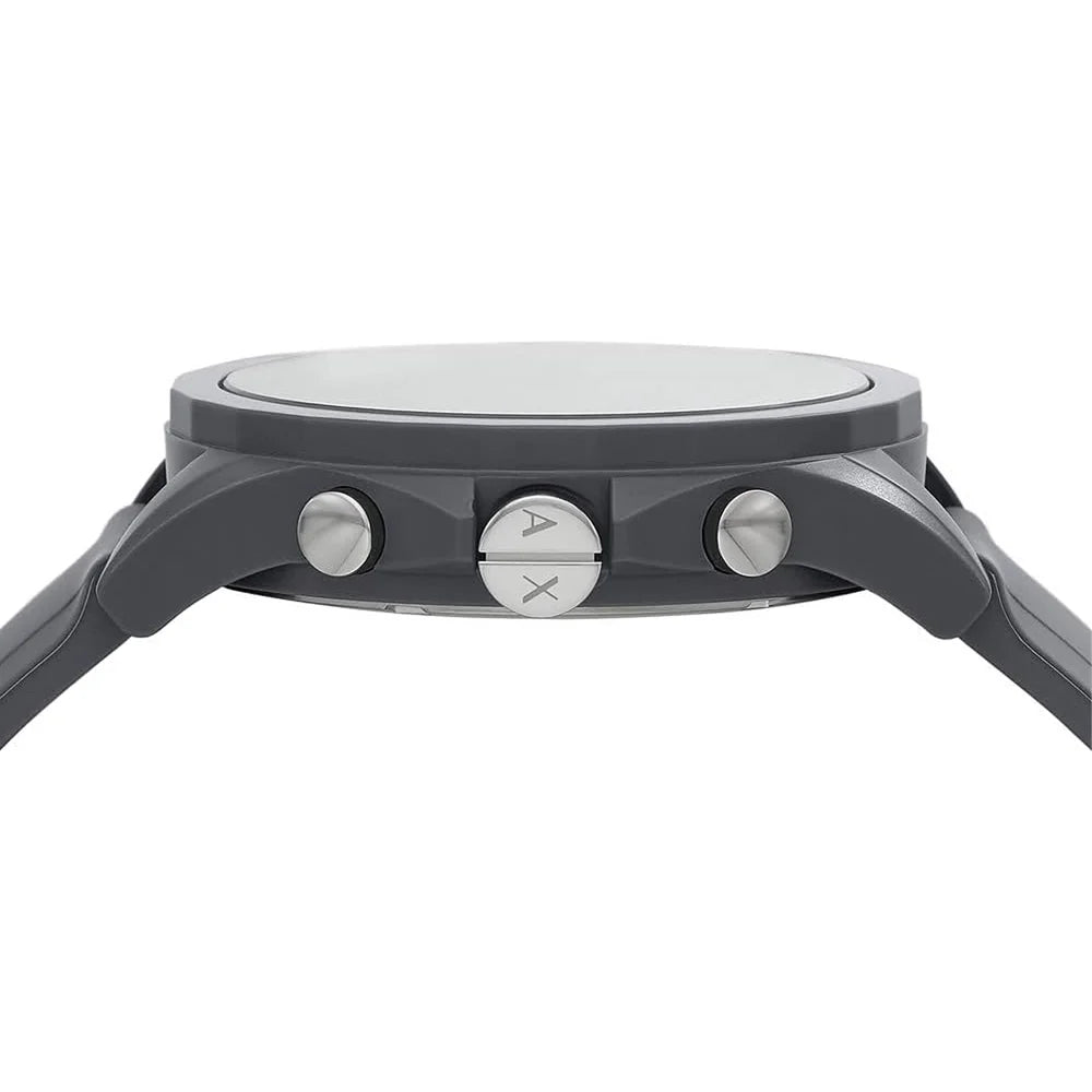 Armani Exchange Outerbanks AX7123 Chronograph Quartz Full Gray-Tone Stainless Steel Silicon Strap Men’s Watch