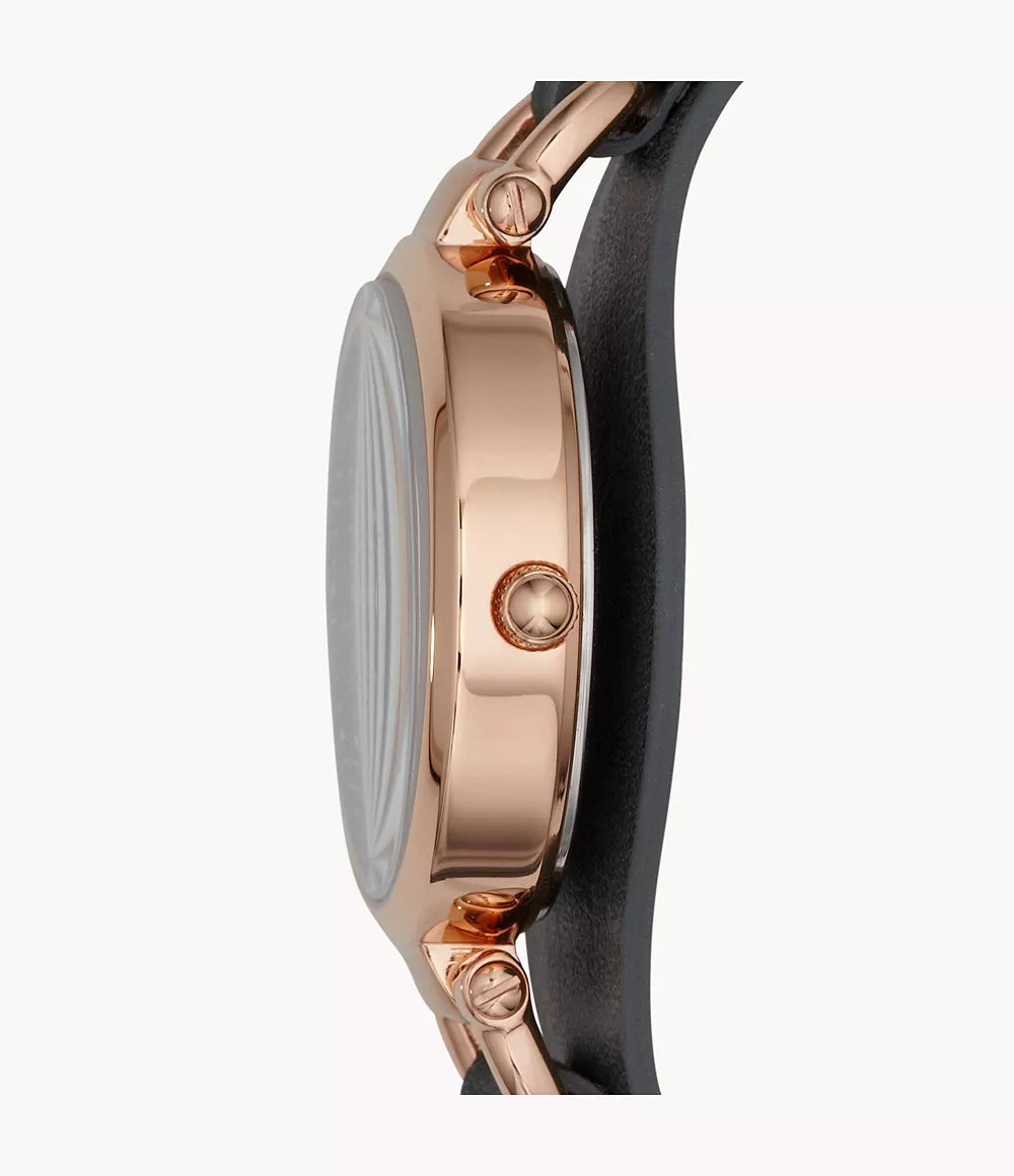 Fossil ES3077 Georgia Smoke Leather Quartz Women’s Watch