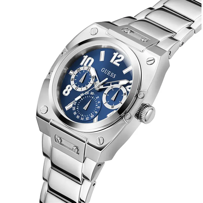 Guess Prodigy GW0624G1 Chronograph Quartz Blue Dial Silver-Tone Stainless Steel Chain Men’s Watch