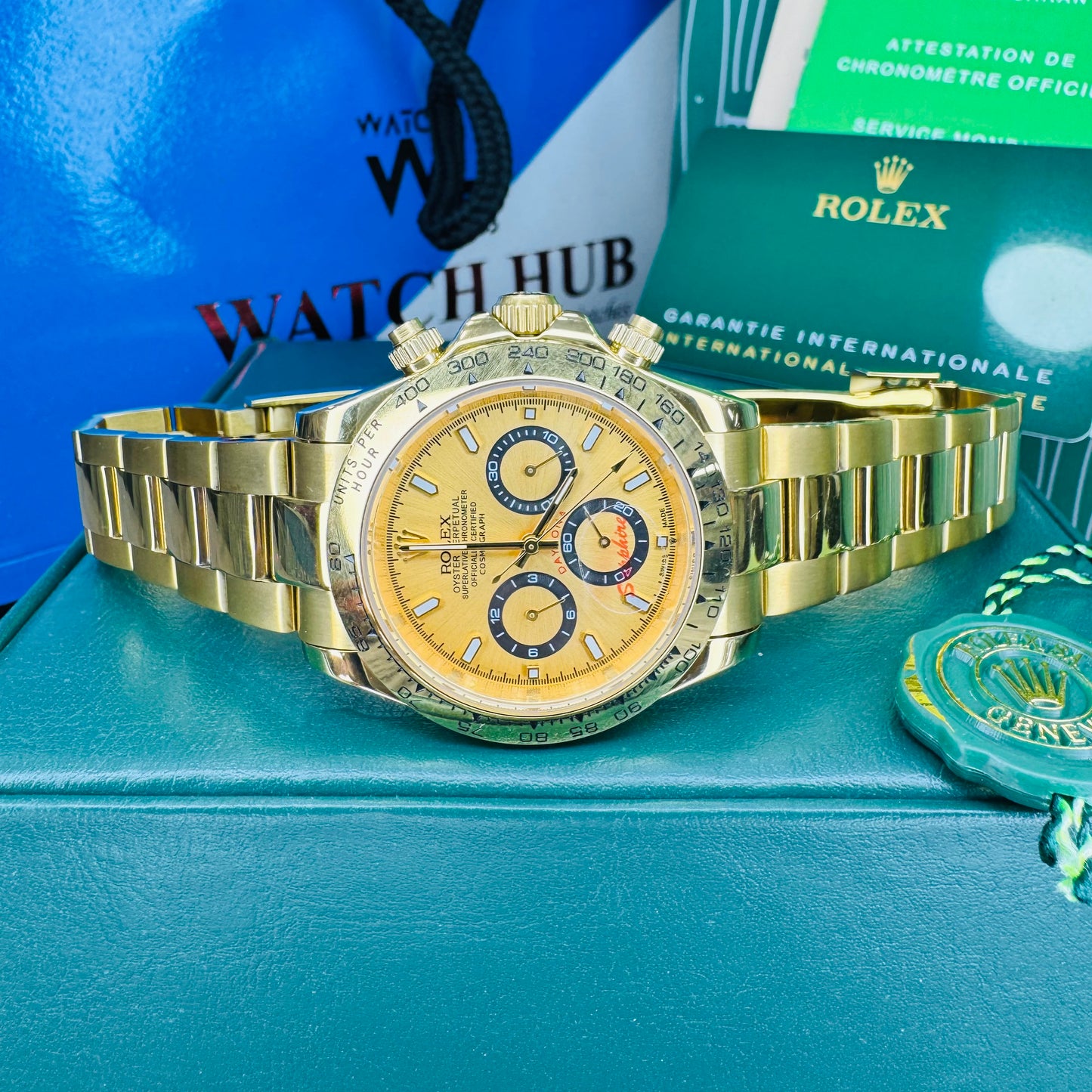 Rolex Cosmograph Daytona Full Golden-Tone Automatic Stainless Steel Chain Men’s Watch