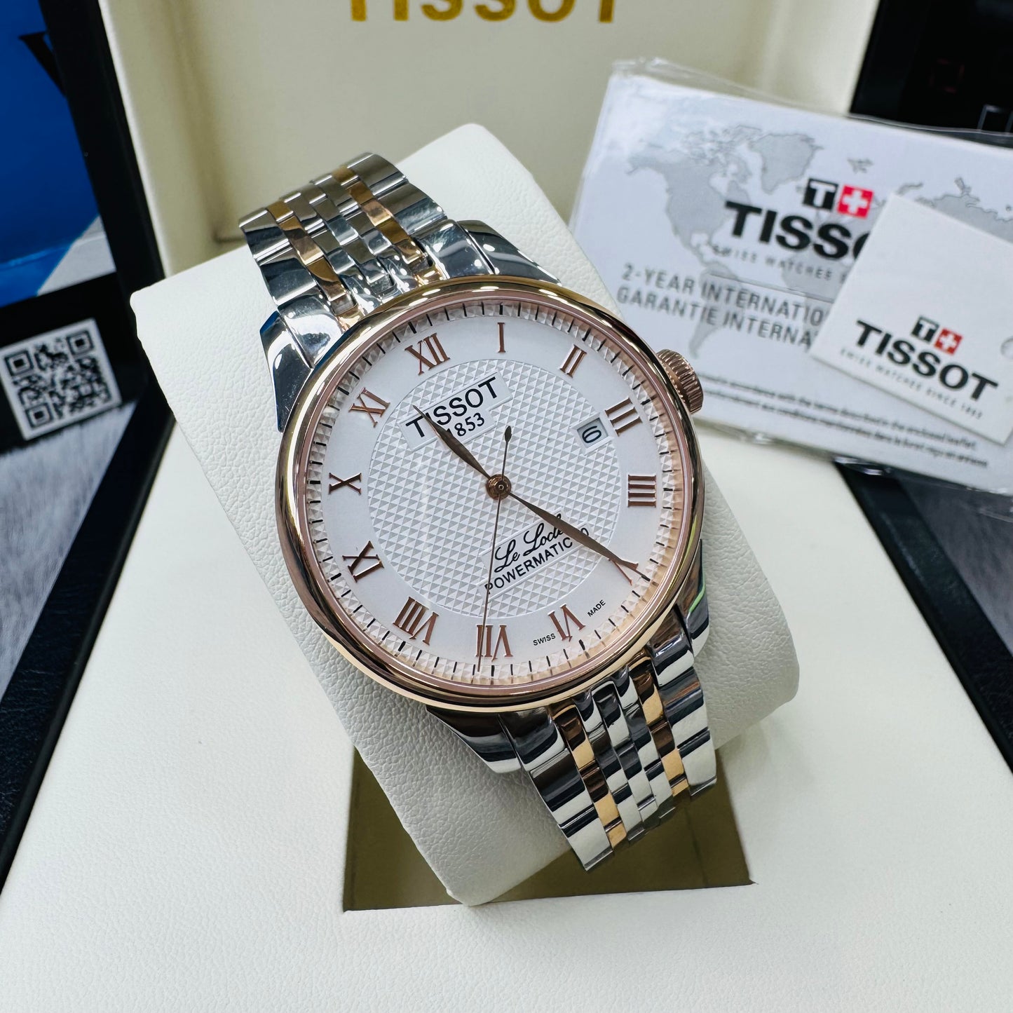 Tissot Le Locle Powermatic 80 Two-Tone White Dial Automatic Stainless Steel Chain Men’s Watch