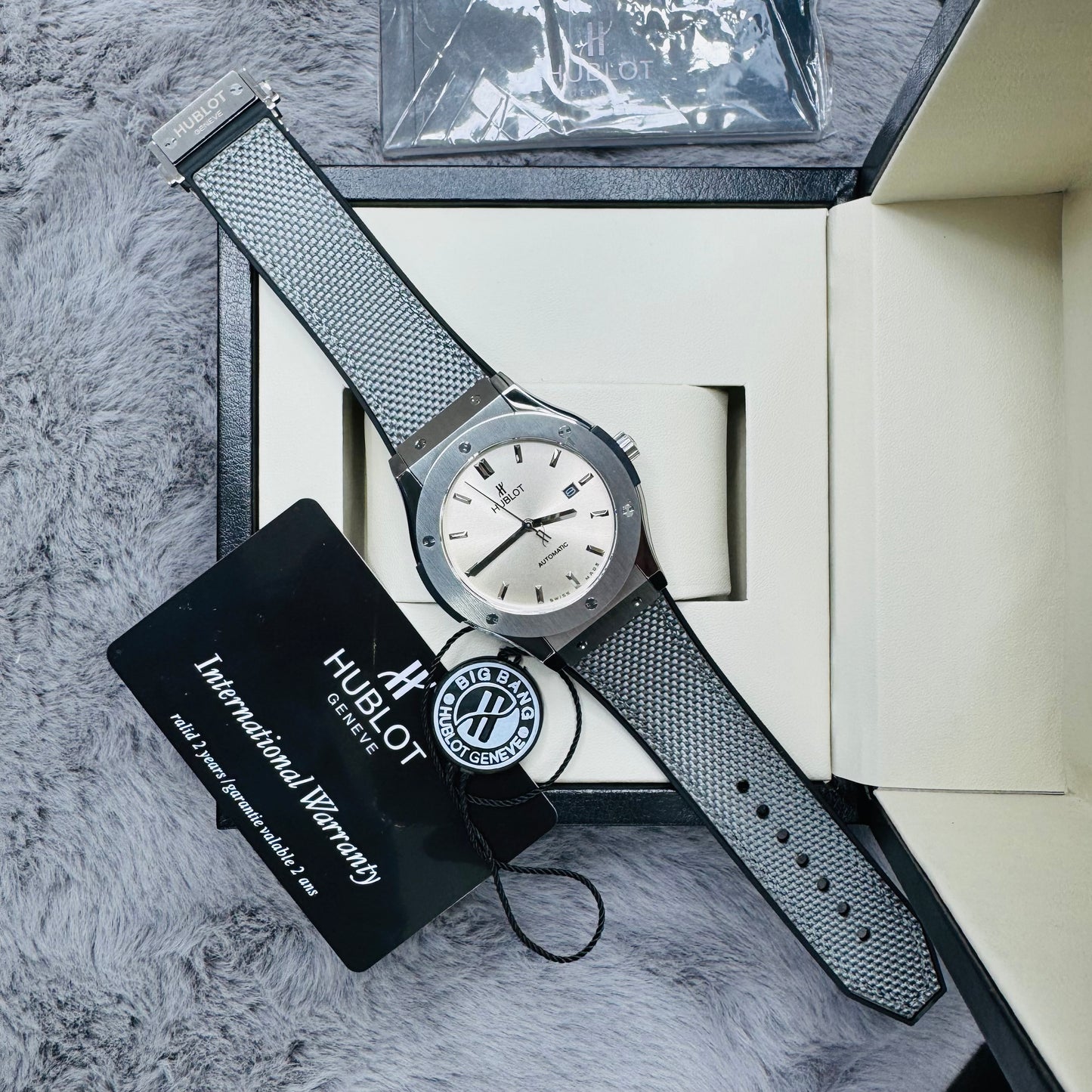 Hublot Classic Fusion Essential Grey Tone Automatic Stainless Steel Case Men’s Watch