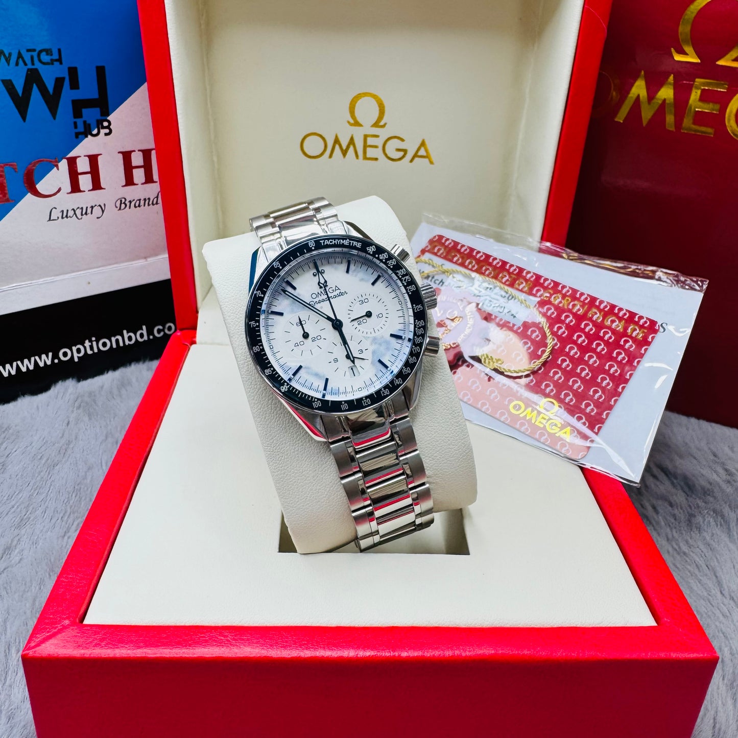 Omega Speedmaster "38 Milano Cortina" Chronometer Automatic White Dial Stainless Steel Chain Men's Watch