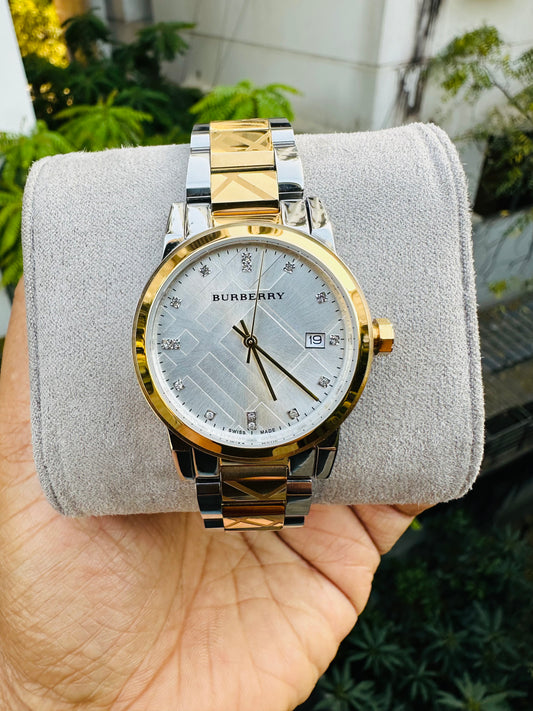 Burberry Dual-tone Quartz Stainless Steel Chain Ladies Watch