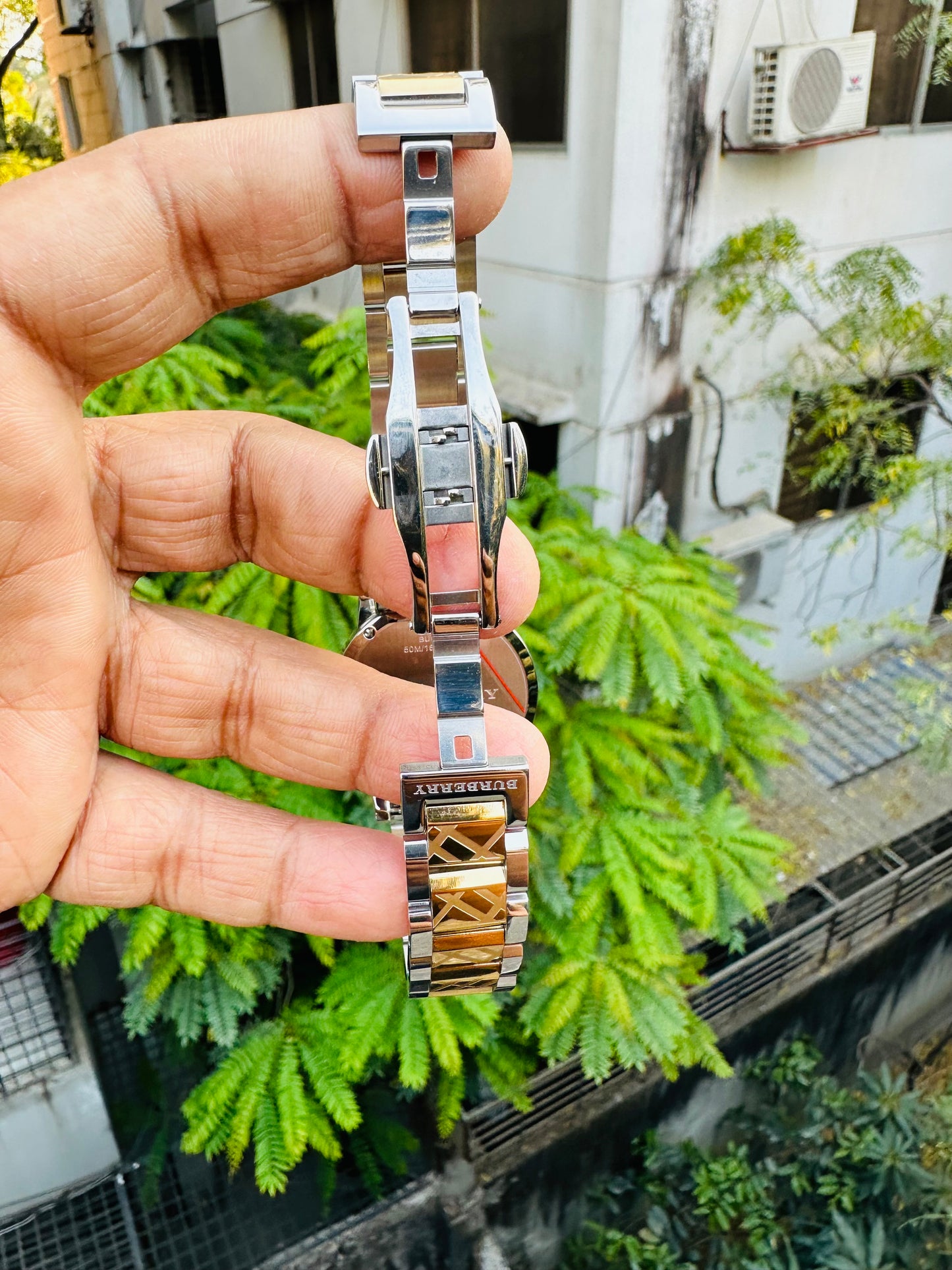 Burberry Dual-tone Quartz Stainless Steel Chain Ladies Watch