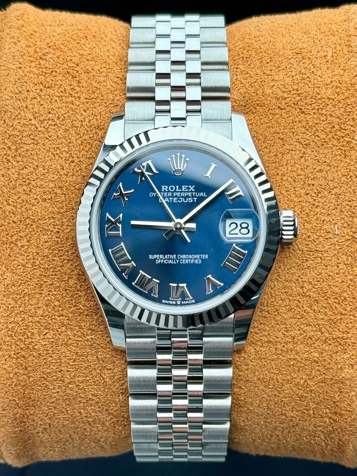 Rolex Datejust 41mm 126334 Fluted Bezel Blue Roman Dial Jubilee Bracelet Swiss 1:1 Mirror Grade Men’s Watch