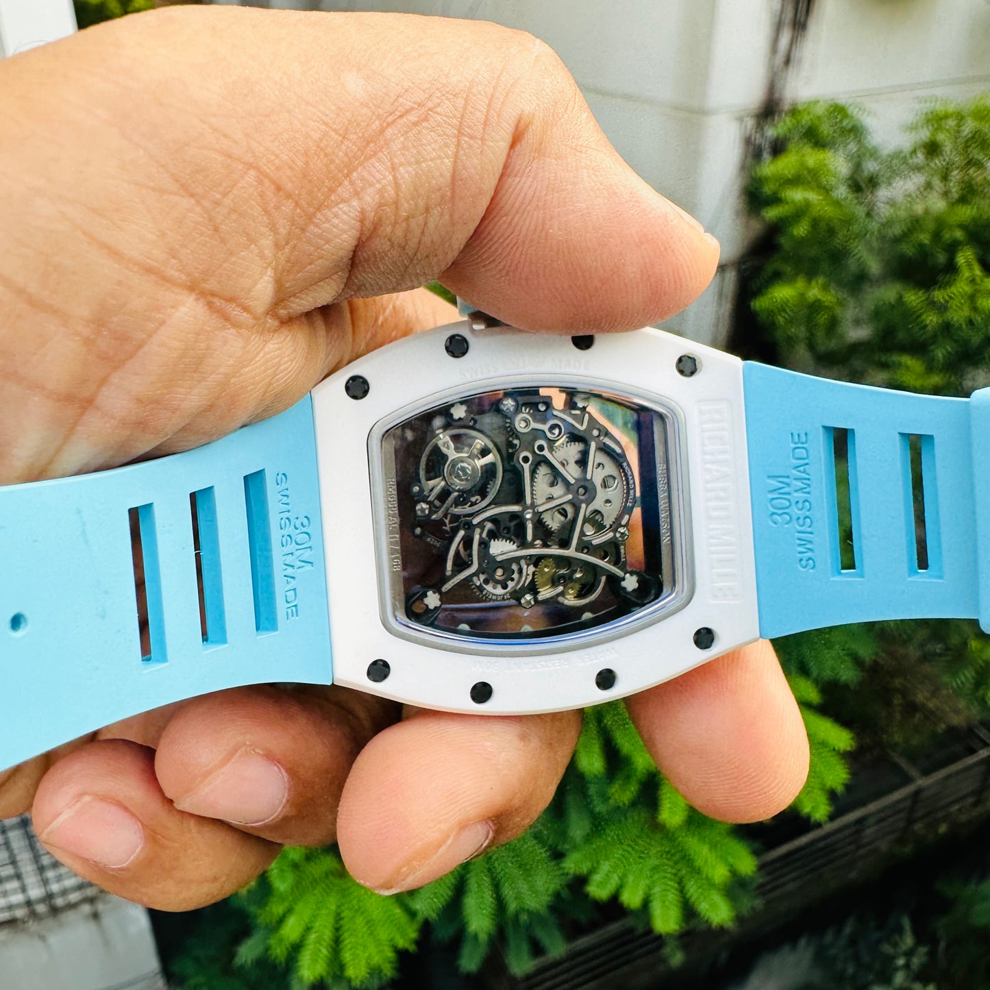 Richard Mille RM 055 Bubba Watson (RM055) SWISS Grade Silicon Stap manual wind Men's watch