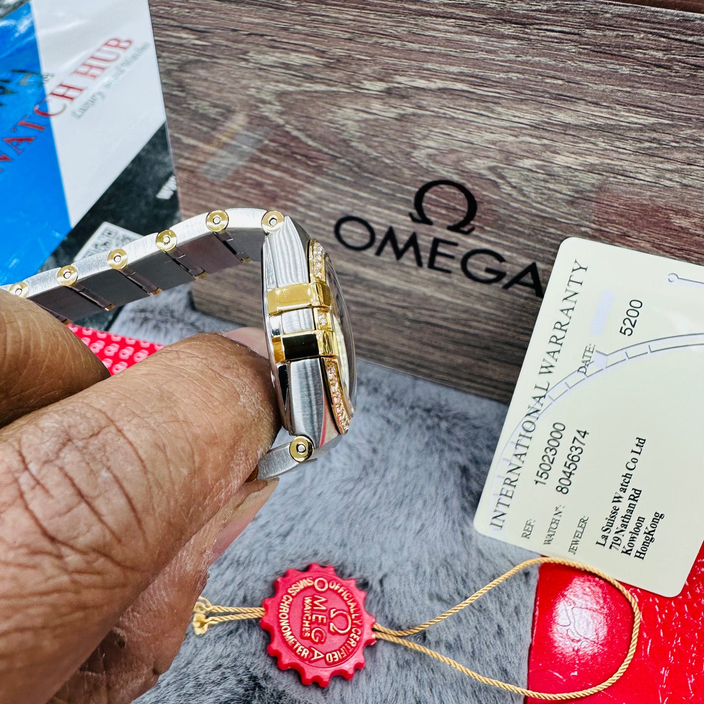 Omega Constellation Silver & Yellow Gold Stainless Steel Chain Quartz Women's Watch