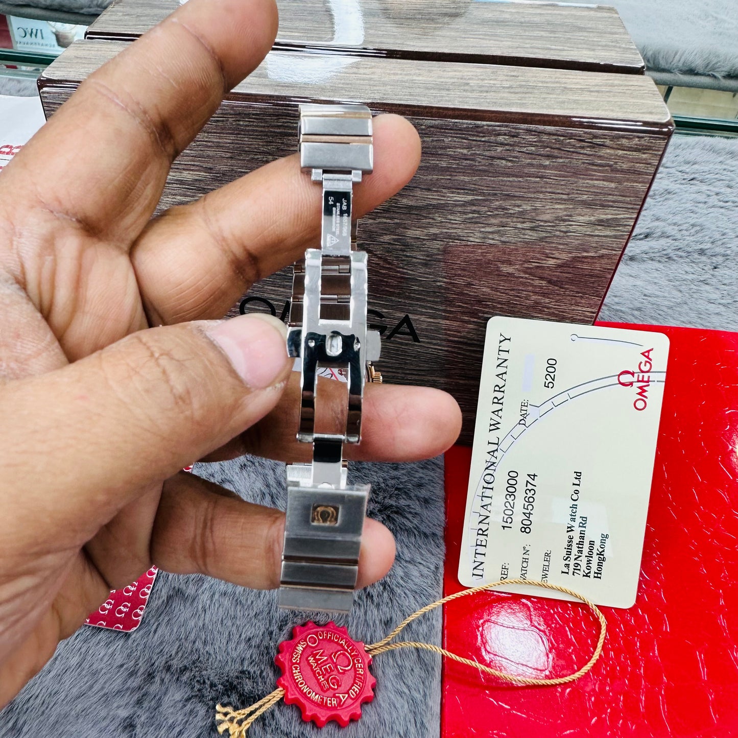 Omega Constellation Silver & Rose-Gold Stainless Steel Chain Quartz Women's Watch