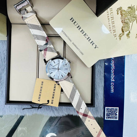 Burberry BU9113 Quartz Genuine Leather Strap Ladies Watch