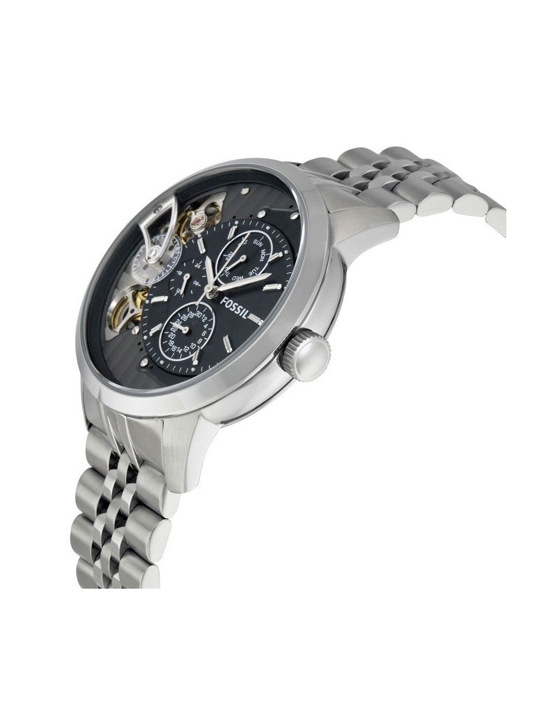 Fossil ME1135 Mechanical Twist Quartz Stainless Steel Chain Men’s Watch