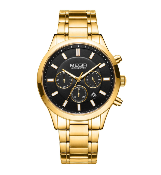 Megir M-2150 Quartz Chronograph Rosegold Stainless Steel Chain Men’s watch