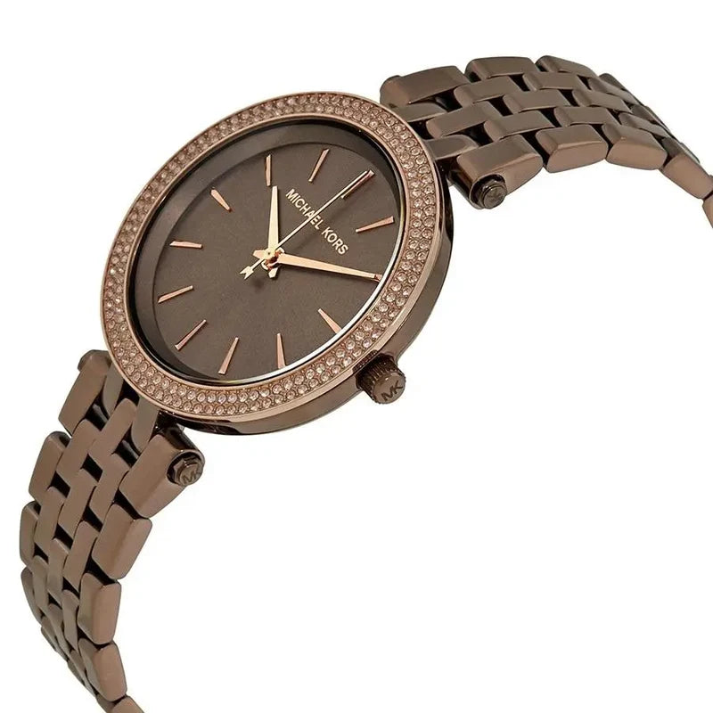 Michael Kors Darci MK3553 Quartz Full Bronze-Tone Stainless Steel Chain Ladies Watch