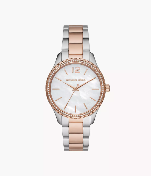 Michael Kors Layton MK6849 Quartz Stainless Steel Chain Two-Tone  Ladies Watch