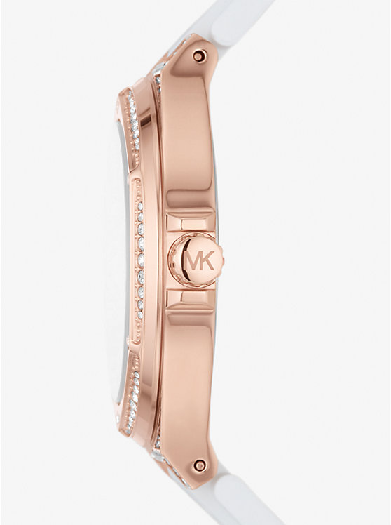 Michael Kors Lennox MK7248 Quartz Stainless Steel Silicone Strap Ladies Watch