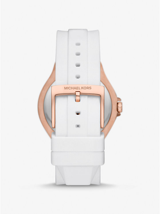 Michael Kors Lennox MK7248 Quartz Stainless Steel Silicone Strap Ladies Watch