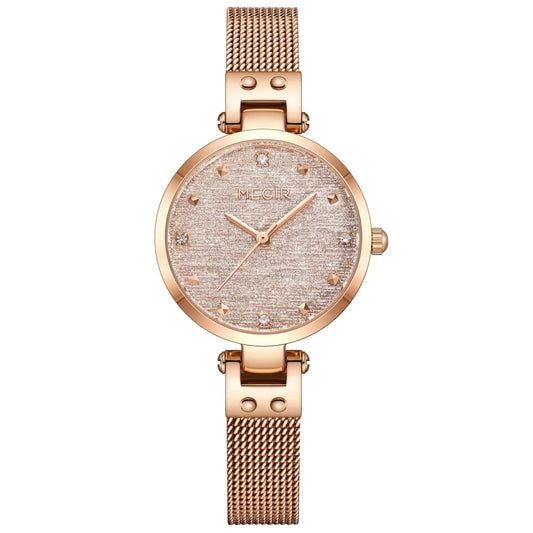 Megir M-7026 Quartz Rosegold Stainless Steel chain Women’s watch