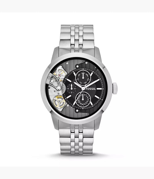 Fossil ME1135 Mechanical Twist Quartz Stainless Steel Chain Men’s Watch