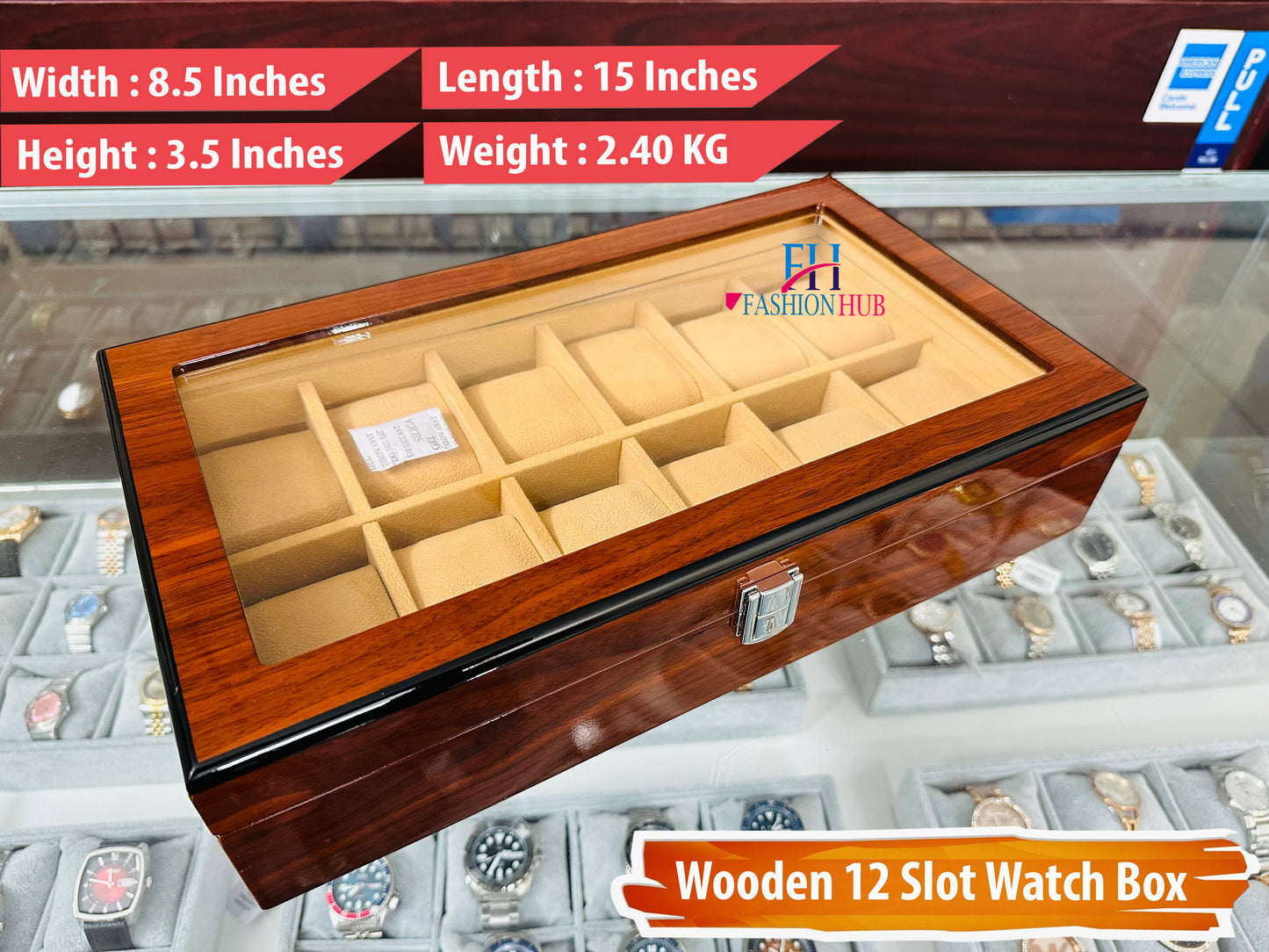 Wooden Box 12 Slot