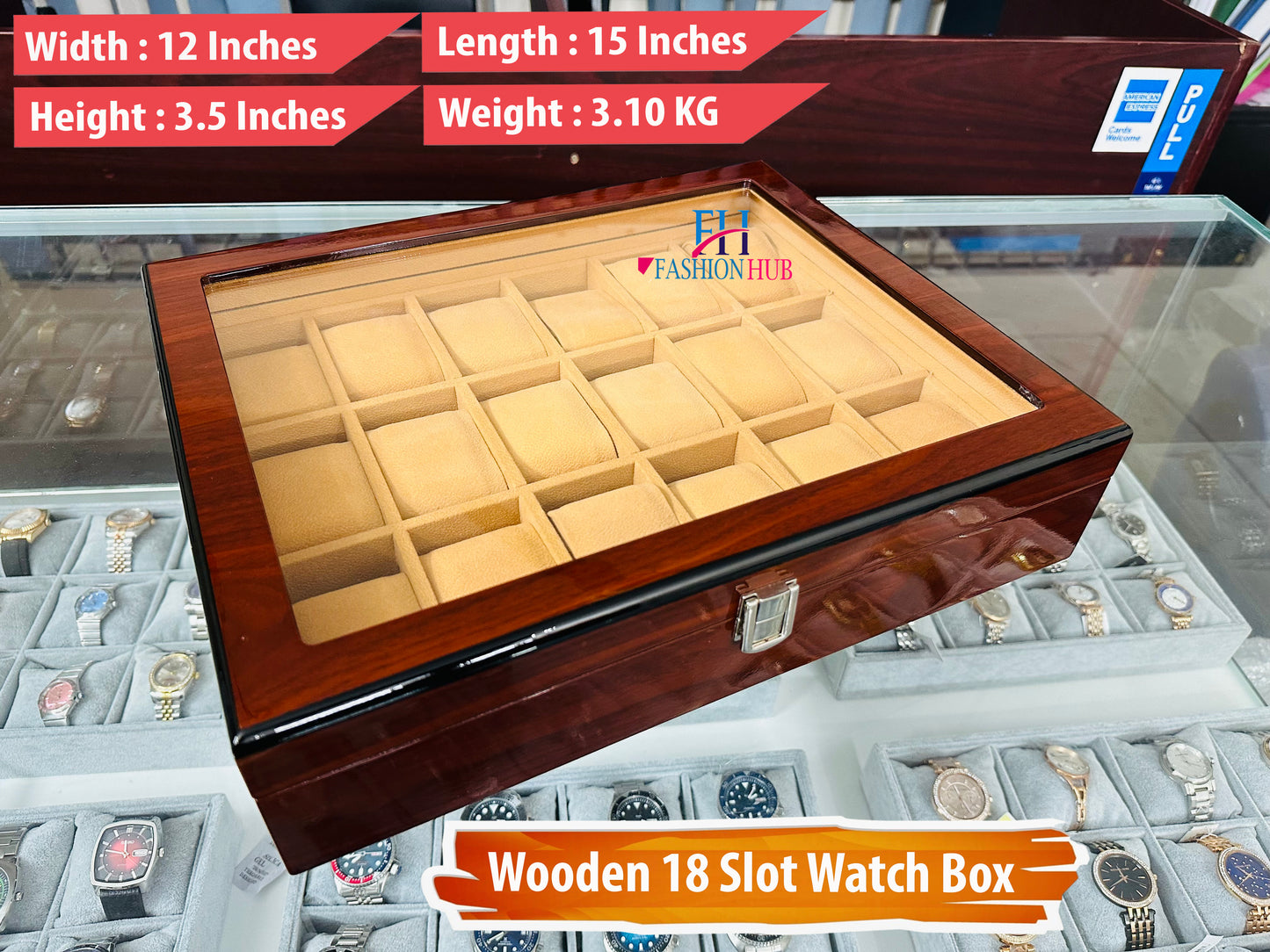 Wooden Box 18 Slot