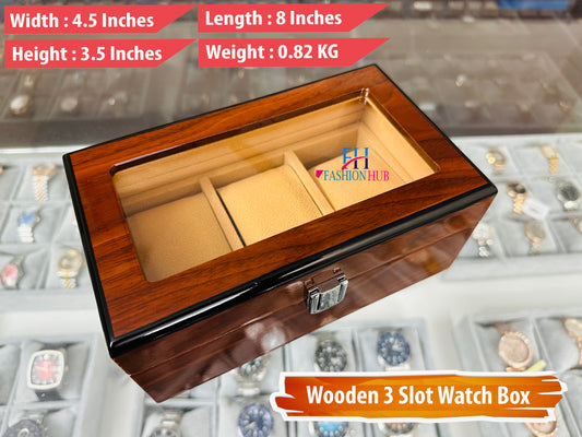 Wooden Box 3 Slot