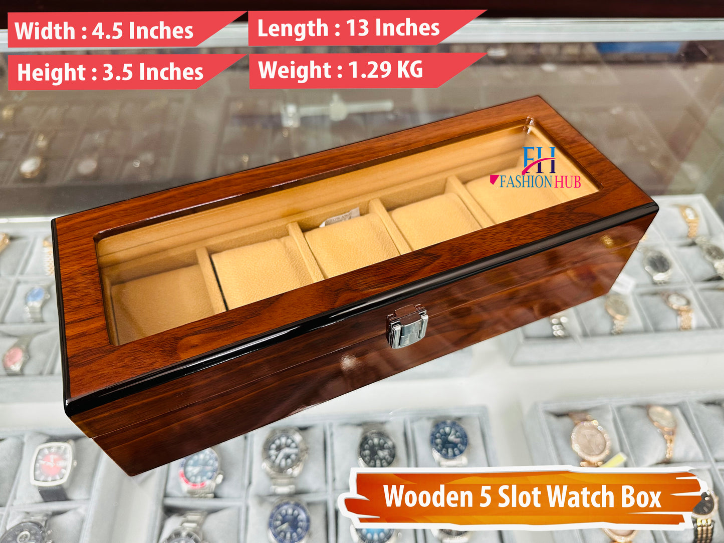 Wooden Box 5 Slot