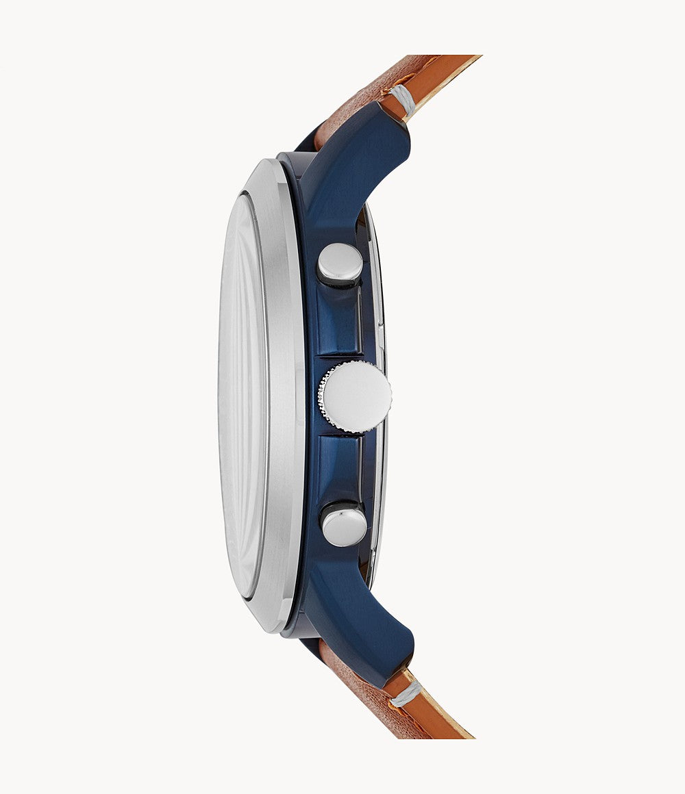 Fossil FS5151 Chronograph Quartz Genuine Leather Strap Men’s Watch