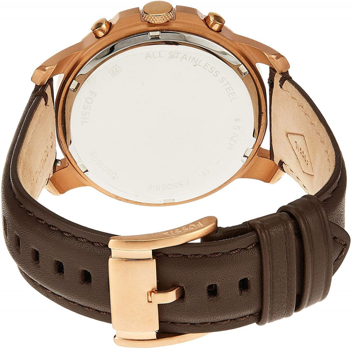 Fossil FS5068 Chronograph Quartz Genuine Leather Strap Men’s Watch