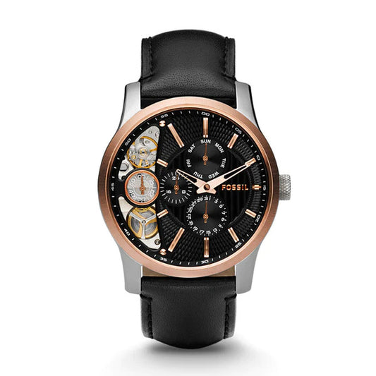 Fossil ME1099 Twist Chronograph Mechanical Twist Genuine Leather Men’s Watch