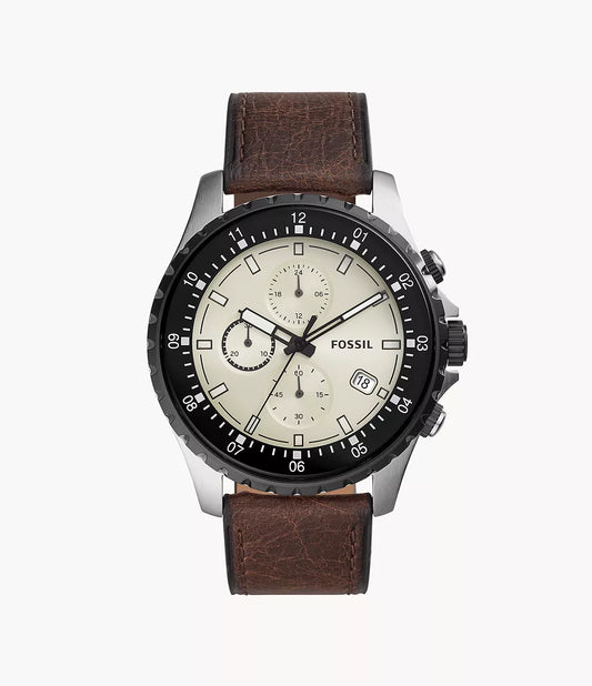 Fossil FS5674 Dillinger Chronograph Quartz Genuine Leather Men’s Watch
