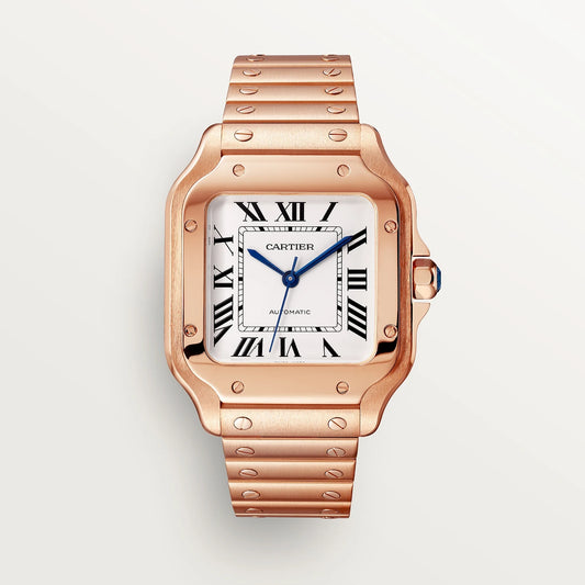Cartier Santos Rose Gold Automatic Stainless Steel Chain Men’s Watch