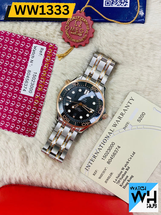 Omega Seamaster Professional Diver 300M Co-Axial Master Chronometer Automatic Stainless Steel Chain Men's Watch