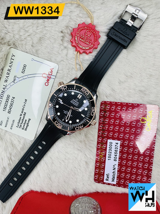 Omega Seamaster Professional Diver Automatic Stainless Steel Silicon Strap Men's Watch