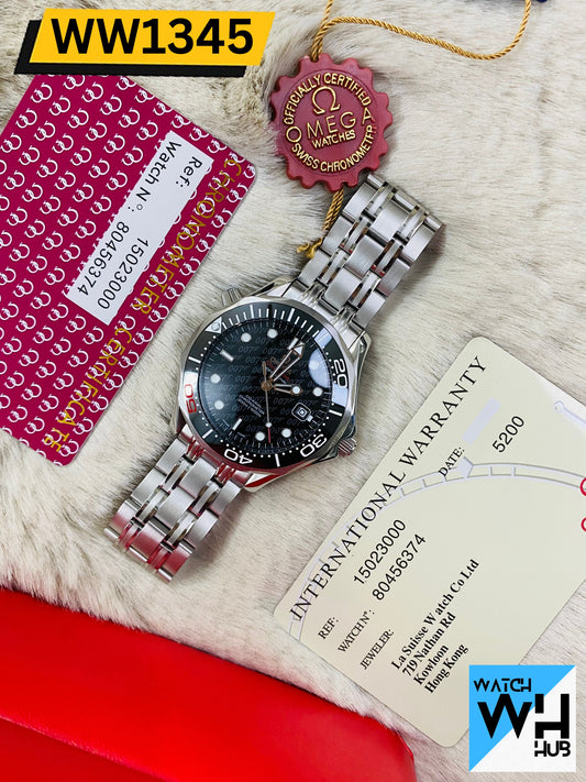 Omega Seamaster Professional 007 Series Diver 300M Co-Axial Chronometer Automatic Stainless Steel 1000ft Men's Watch