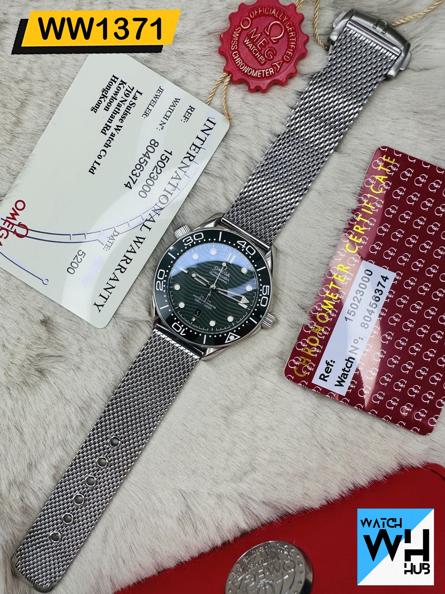 Omega Seamaster Professional Diver 300M Co-Axial Master Chronometer Automatic Stainless Steel Chain Men's Watch