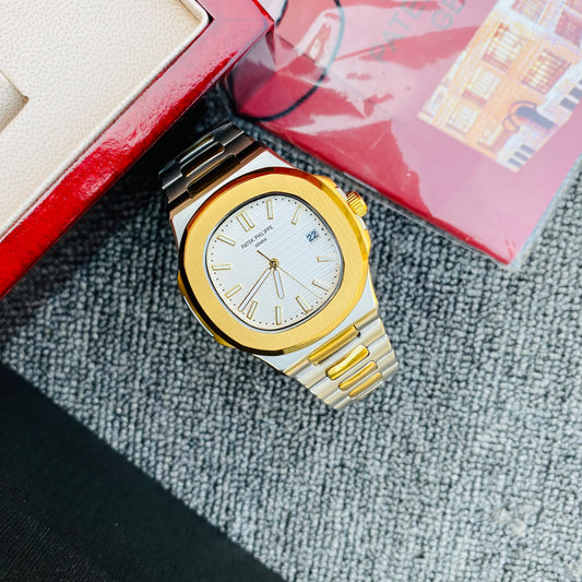 Patek Philippe Quartz Stainless M8058 Steel Men's Luxurious Quartz Watch