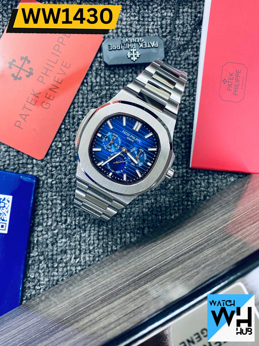 Patek Philippe Nautilus Stainless Steel Automatic Silver and blue Europe standard watch